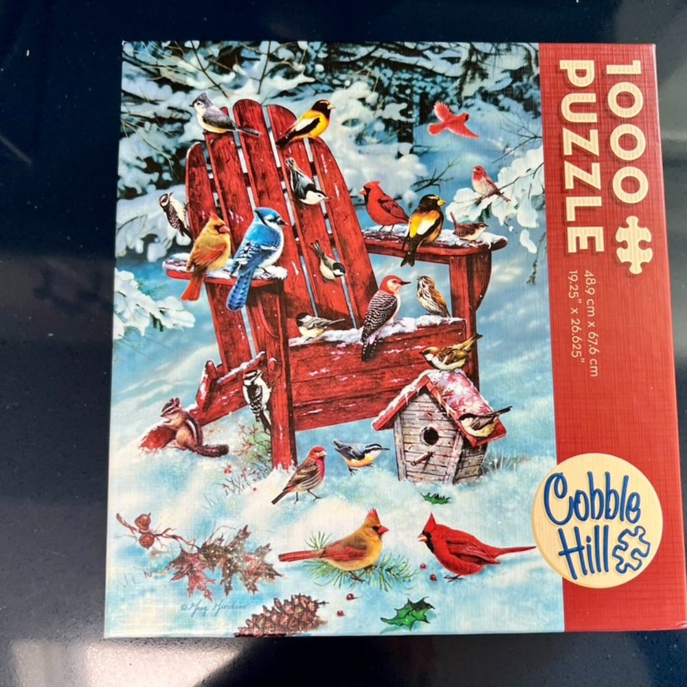 FIRM!  Cobble Hill Adirondack Chair Puzzle 1,000 PC